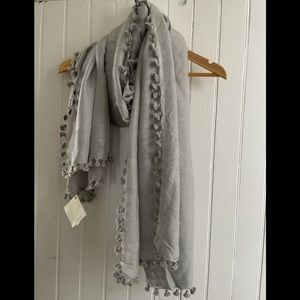 NWT MATTA Dupatta Light Gray Silver color